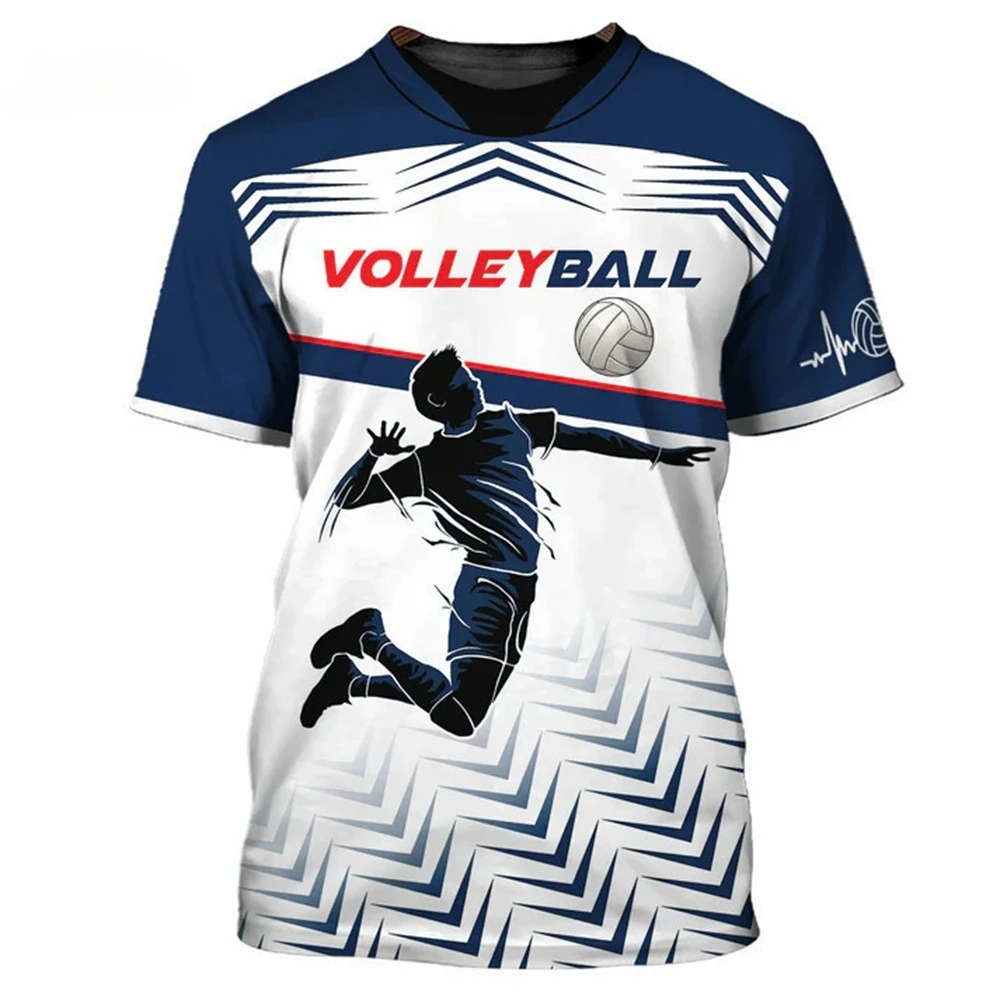 Cool Volleyball Pattern Neutral T Shirt Men 3D Printed Men's T-Shirt Summer Fashion O- Neck Street Oversized Short Sleeve Tees