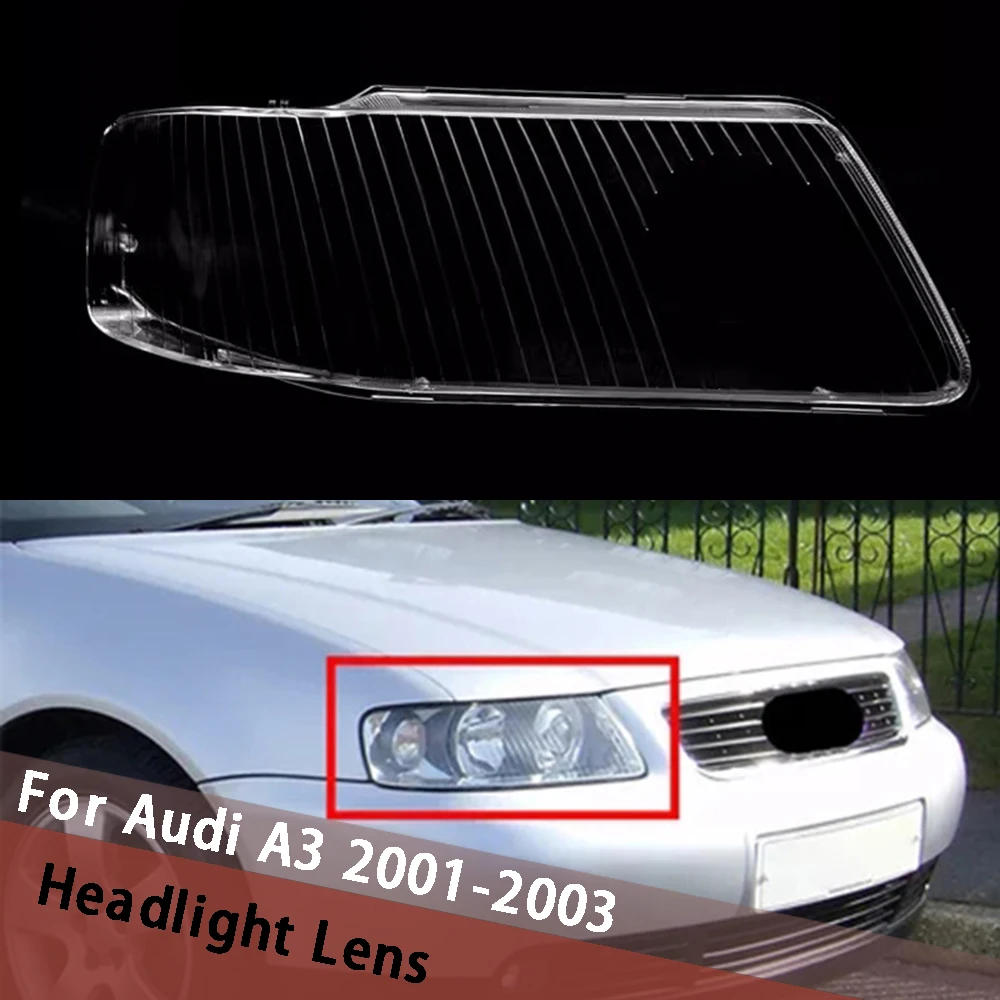 

For Audi A3 2001 2002 2003 Car Headlamp Housing Transparent Mask Cover Headlight Shell Plexiglass Replace Original Lens Caps