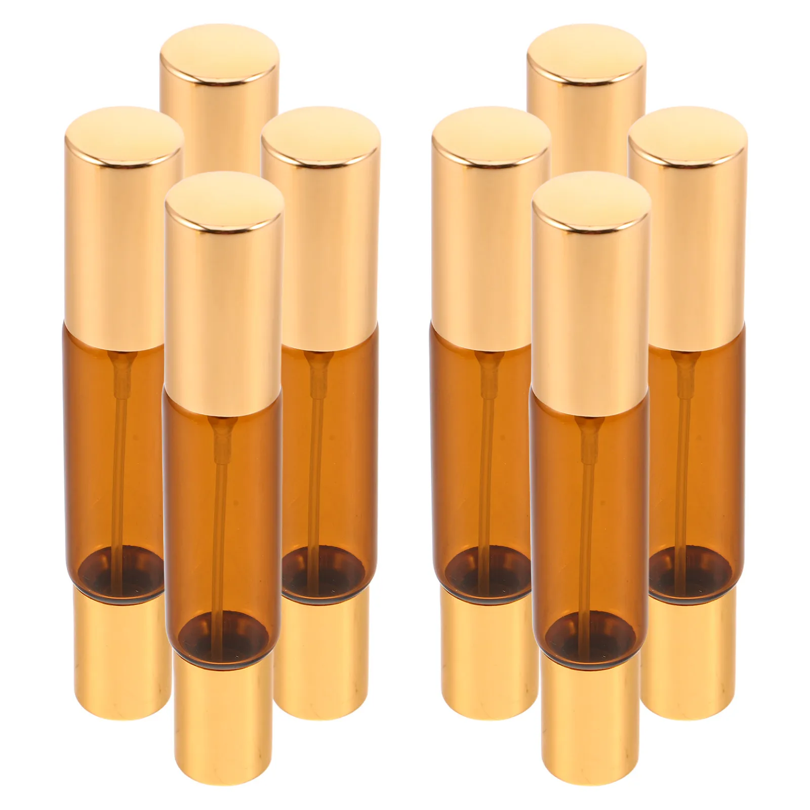 8 flacons roll-on en verre ambré à double tête pour huiles essentielles, mini vaporisateurs de parfum rechargeables et étanches, pour voyage