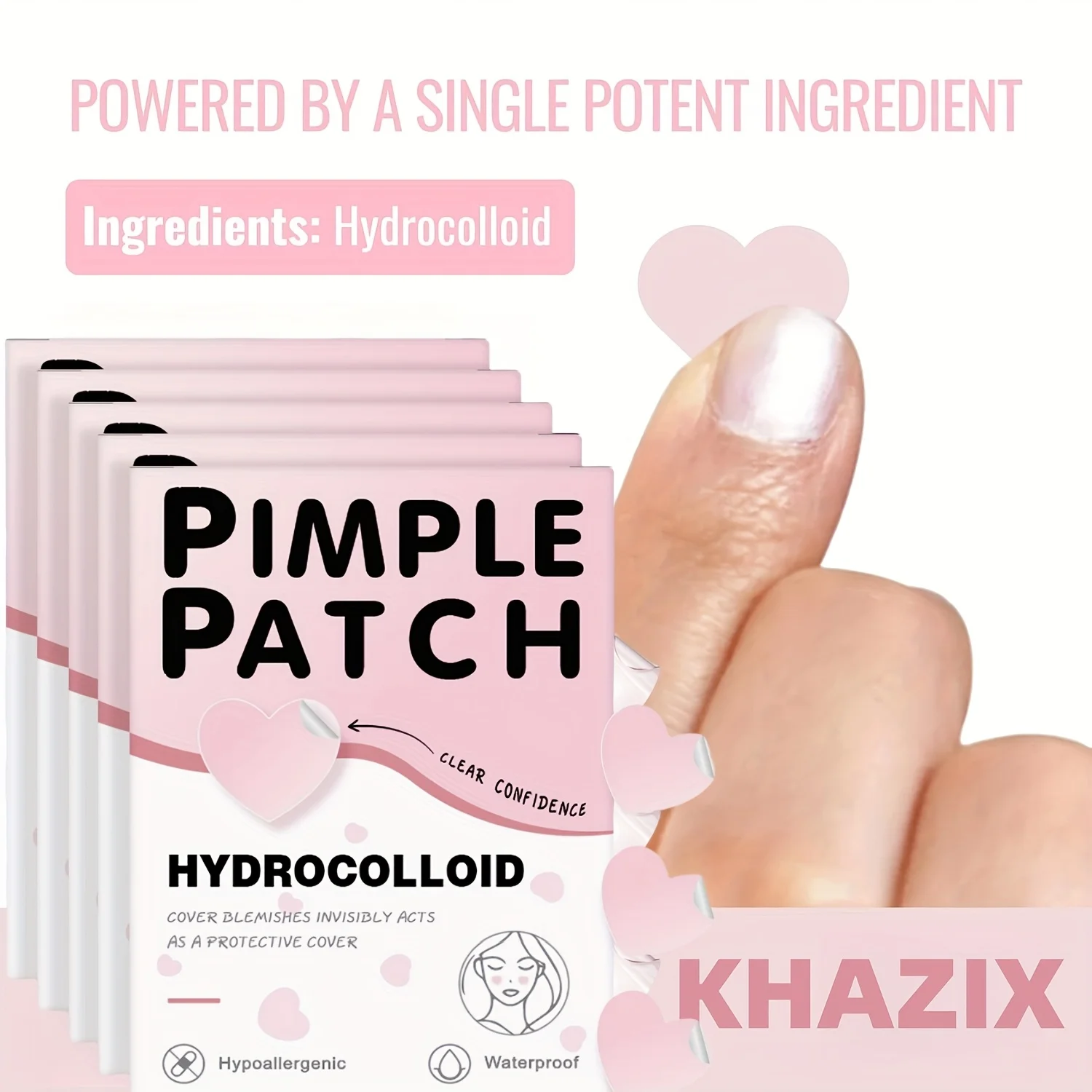 36pcs Count heart-shaped Star Shape Hydrocolloid Acne Patches, Pimple Covering Stickers, Gentle On Skin.