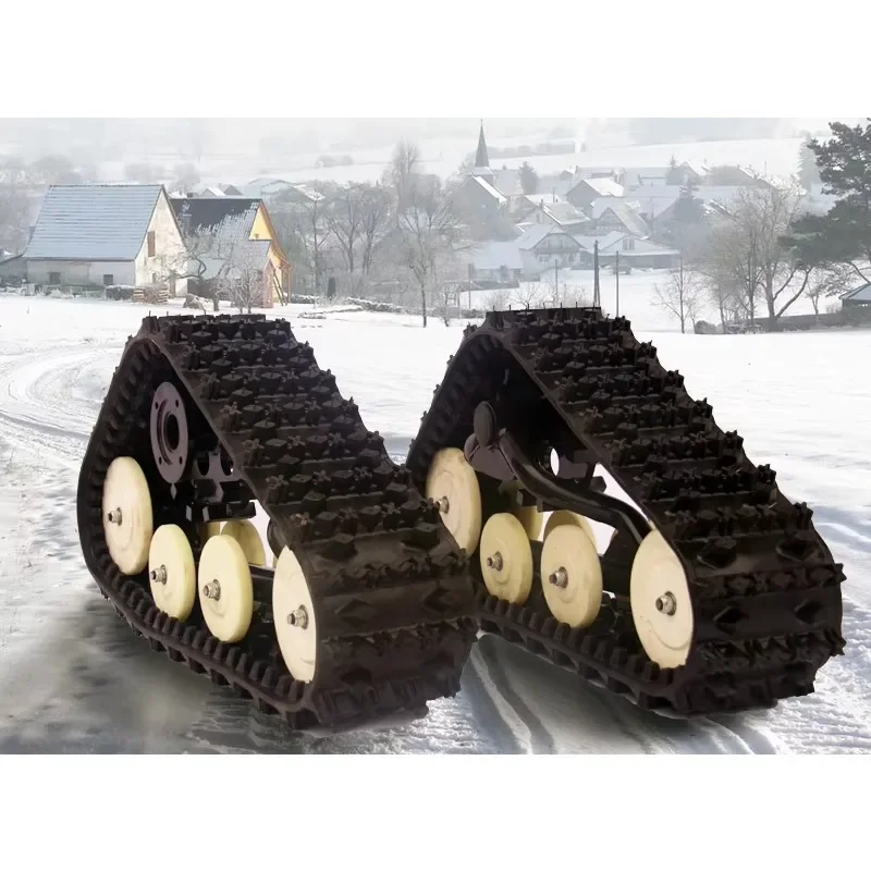 New Condition Snowmobile Track Conversion Kit Rubber Material for  ATV Go Kart Electric Quad Track