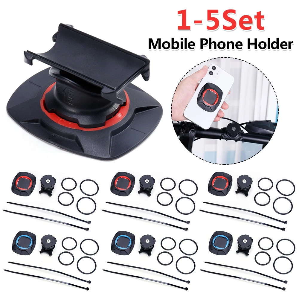 

1-5Set Bicycle Handlebar Phone Stand Detachable Mountain Road Bicycle Phone Clamp Motorcycle Phone Bracket for Riding Equipment