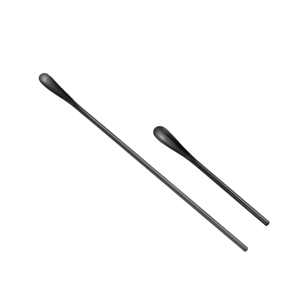

2PCS Stainless Steel Spoons Japanese Style Mixing Coffee Bar Cocktail Stirring Long H Short H Portable