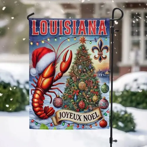 Louisiana Christmas Cajun Christmas Joyeux Noel Flag Garden Flag