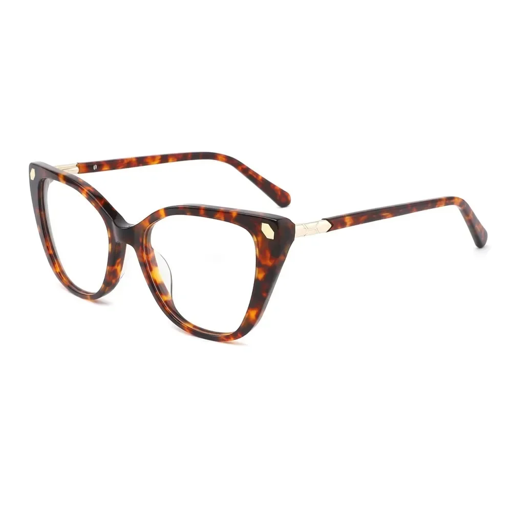 Vintage Cat Eye Reading Glasses Women High Quality Acetate Frame Anti Blue Light Glasses Coloful Leopard Finished Eyewear