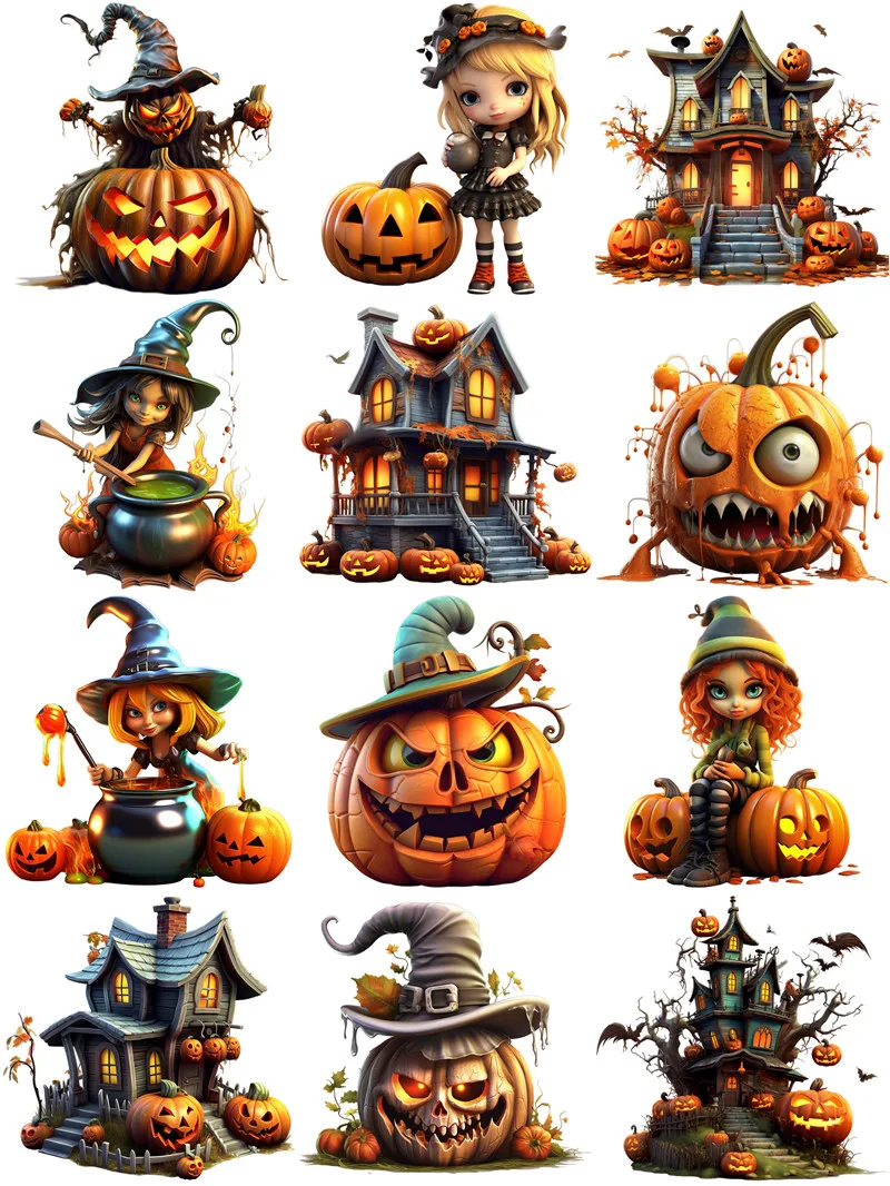 3D Halloween Stickers Crafts And Scrapbooking stickers kids toys book Decorative sticker DIY Stationery