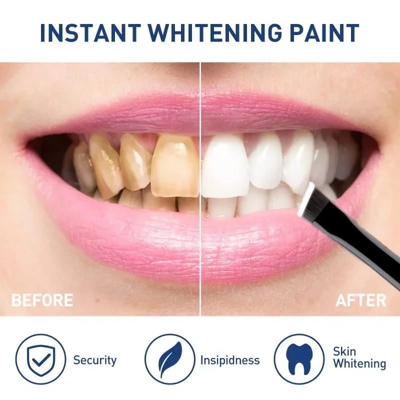 Teeth Whitening Paint Remove Yellow tartar Bleach Cleaning Stains Dirt brighten Whiten Tooth Oral Hygiene care Breath Toothpaste