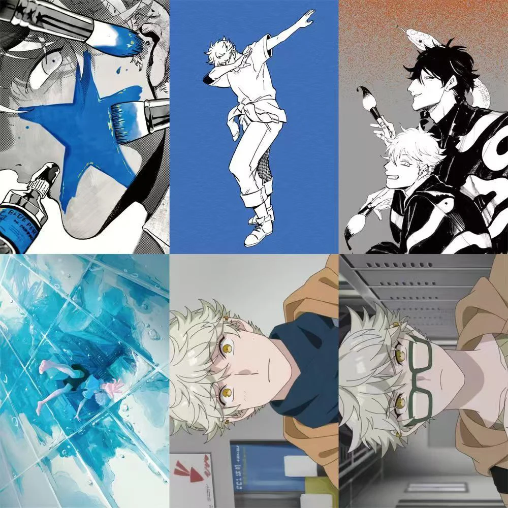 10/30/63pcs Yatora Yaguchi 블루 기간 스티커 Ryuji Sajima 애니메이션 스티커 노트북 전화 수하물 Setora Takahashi 만화 데칼