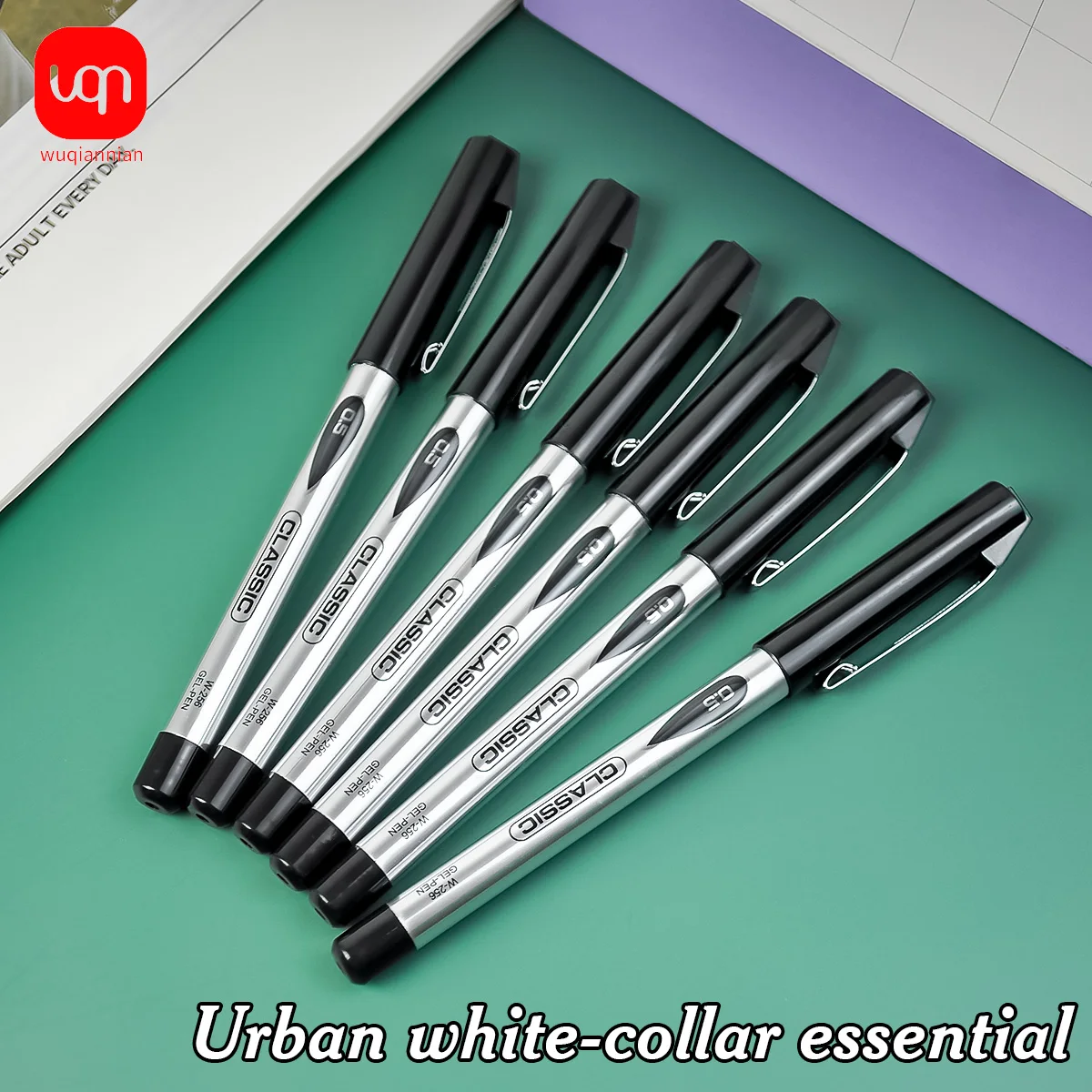 

WQN-4/8/12PCS 0.5mm Nib Matte Black Gel Pen Smooth Writing Pen for Students For School Office & Stationery Supplies