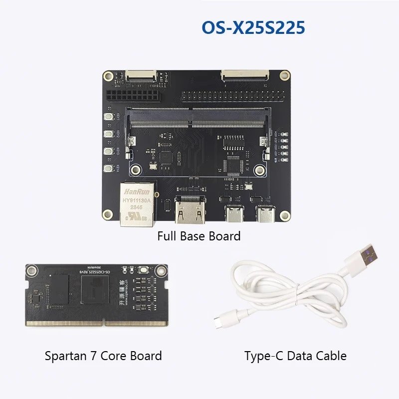 OS-X25S225 Xilinx Spartan 7 FPGA لوحة تطوير المبتدئين اللوحة الأساسية لتعلم النظام المضمن
