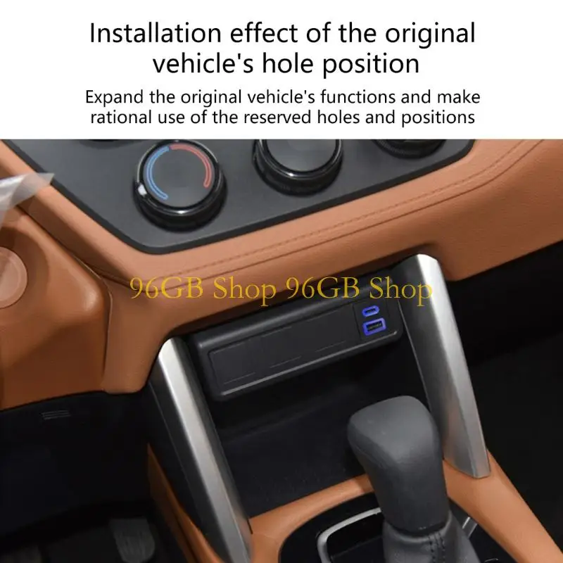 96GB Double USB Car Chargers For Vehicle Provides Fast Charging Via PD QC3.0 Technology Safe Charging Adapter Easy Setup