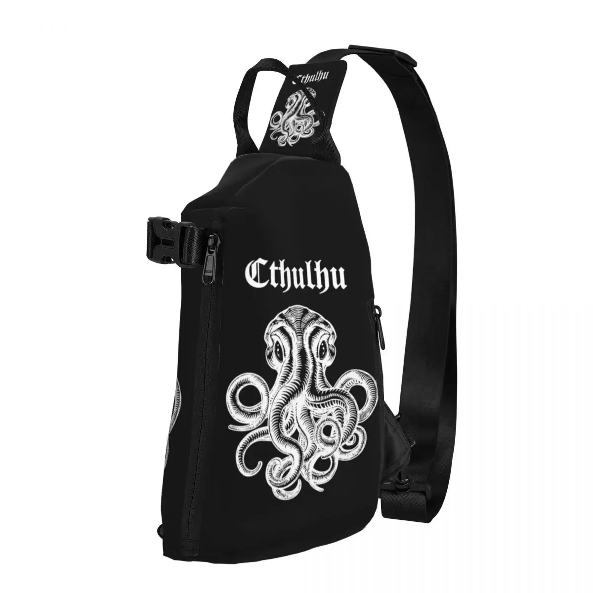 Cthulhu Monster Fantasy Art Chest Bag Men Sling Crossbody Backpack Chest Bag Travel Hiking Daypack Shoulder Bag