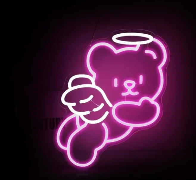 مقاوم للماء IP 65 مخصص LED ضوء النيون للداخلية/الخارجية لغرفة نوم الأطفال متجر الزفاف الإعلان لمستشفى البار #1