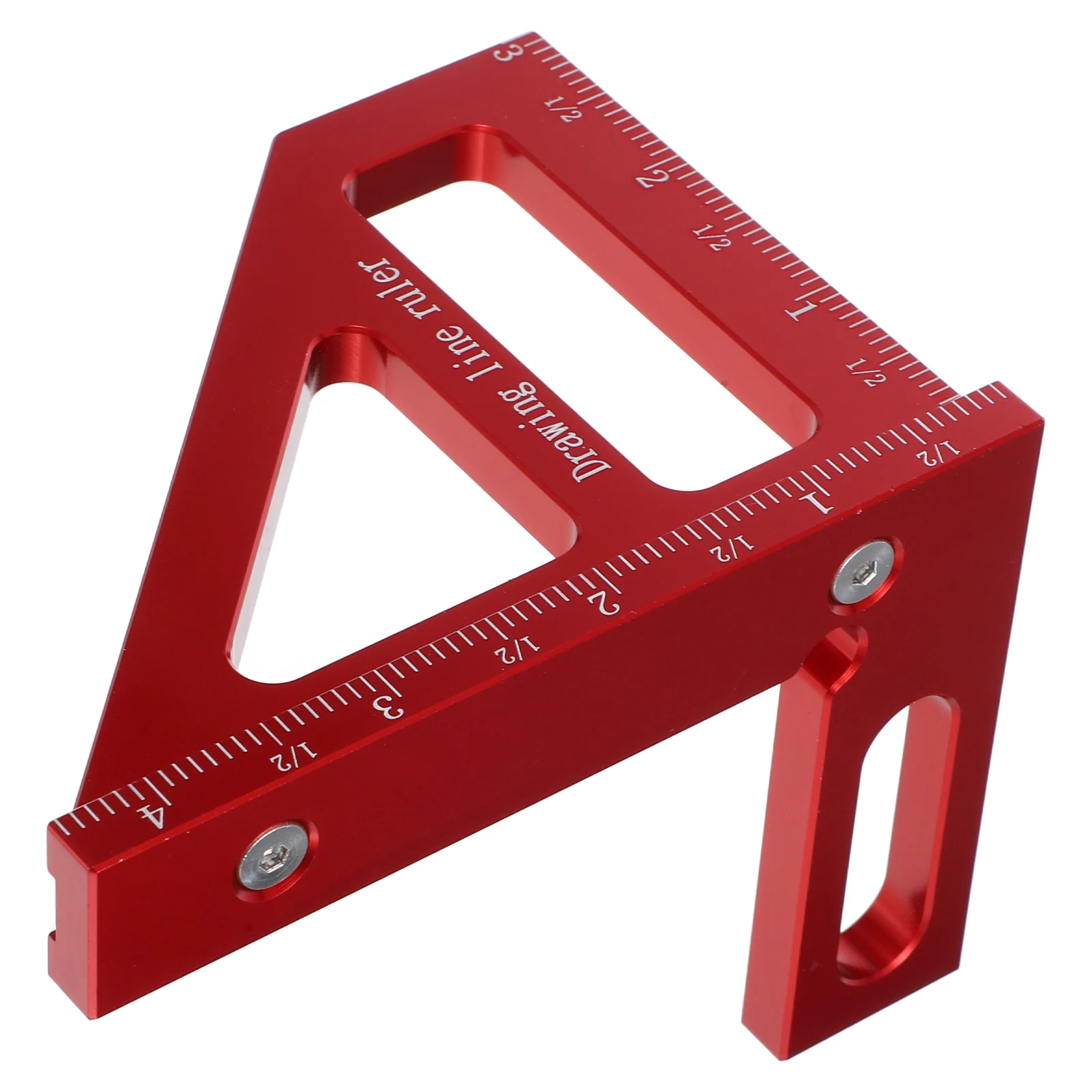 

Woodworking Ruler Right Angle Square Tool Red Imperial Scale Aluminum Alloy Measuring Carpenter Accessories Instruments