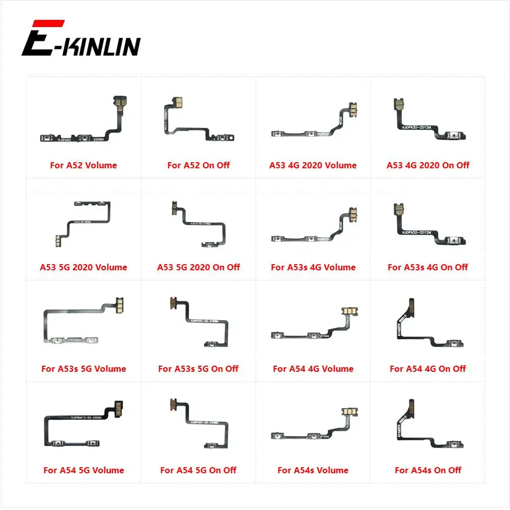 Power ON OFF Mute Switch Control Key Volume Button Flex Cable For OPPO A52 A53 A53s A54 A54s 2020 4G 5G Replacement Parts