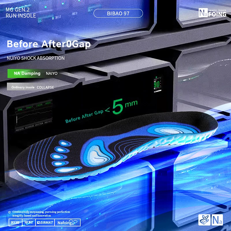 نعل رياضي ميموري فوم للرجال والنساء ، دعم قوس تقويم العظام ، وسادة حذاء للجري ناعمة ، وسادة مبطنة ، نعل حذاء رياضي