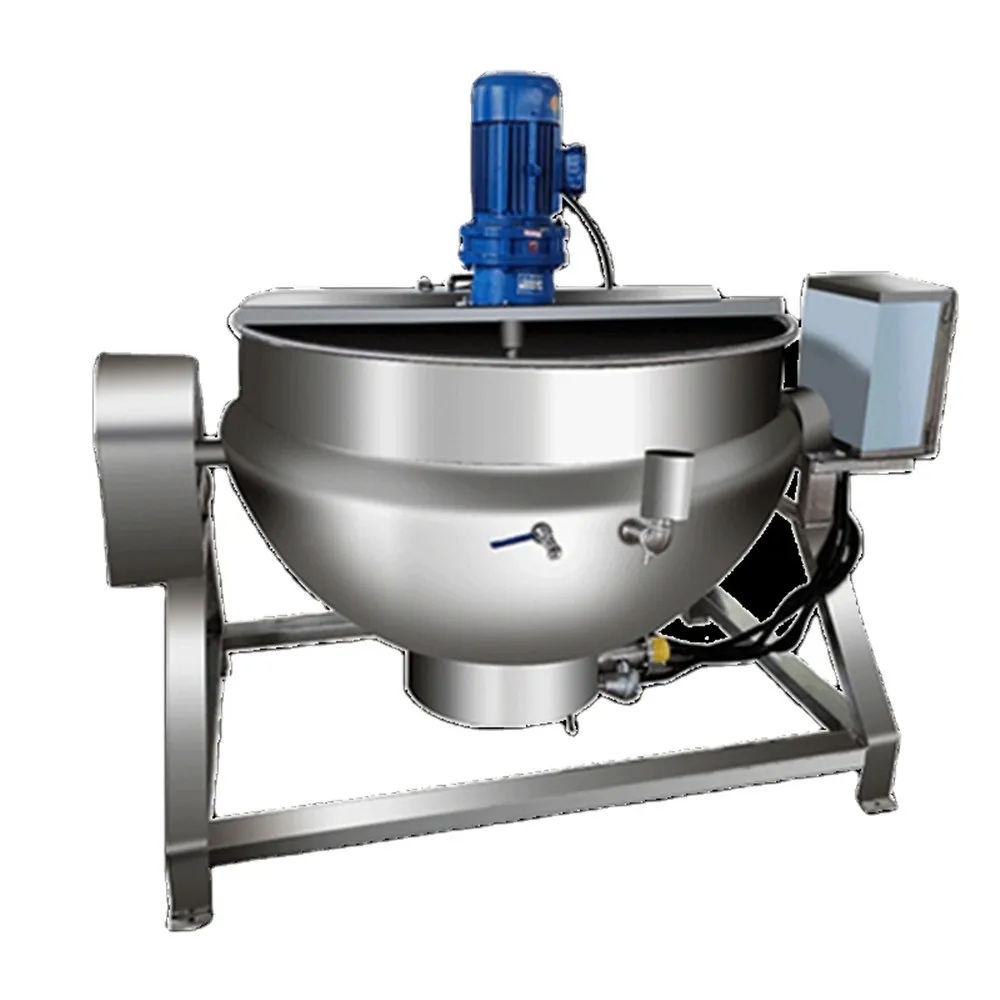 

100l Industrial Steam Electric Jacketed Kettle Cooking Mixer Pot Jacket Kettle With Agitator