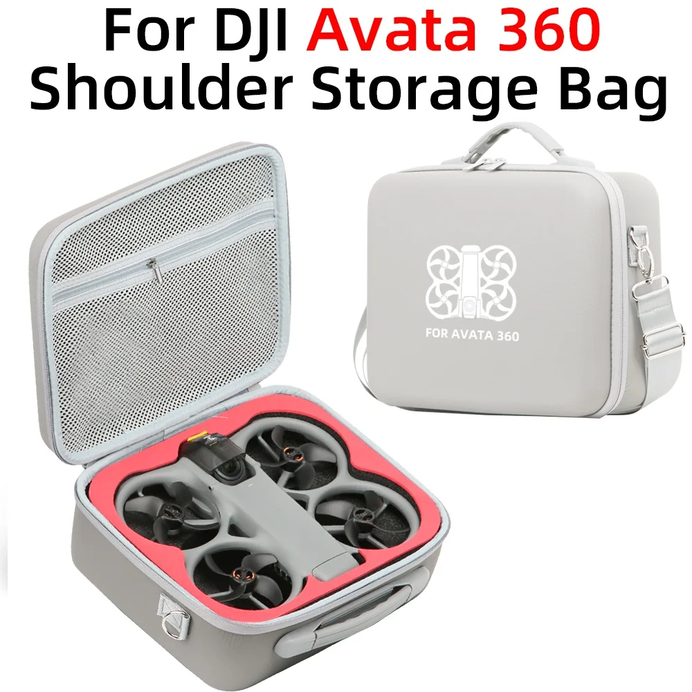 

PU Storage Bag for DJI Avata 360 Drone Portable Shockproof Carrying Case Protection Organizer Bag for DJI RC 2 Remote Controller