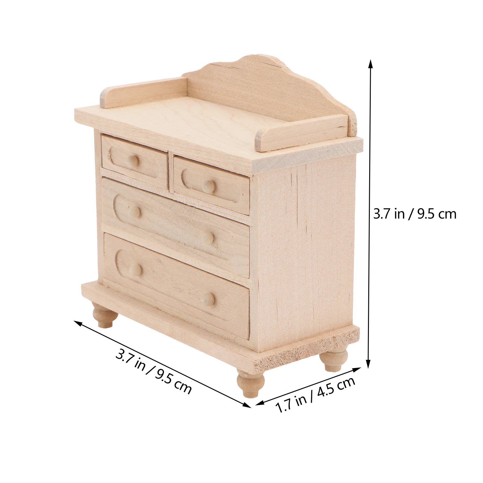 House Cabinet Miniature Wooden Furniture Accessory Adornment Simulation Model Models