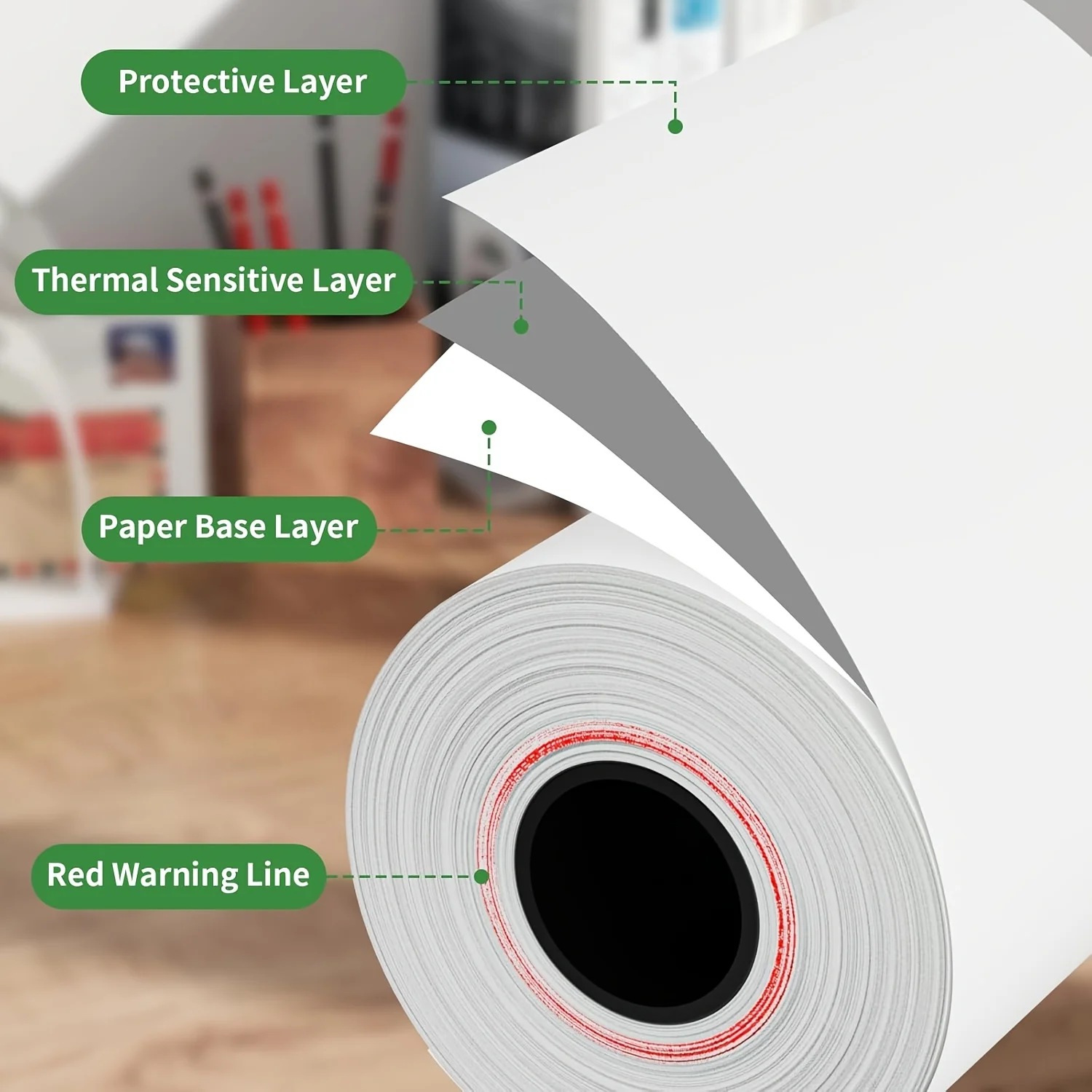 2 1/4 X 50' Thermal Receipt Paper Rolls, POS Cash Register Paper Rolls Receipt Paper POS Printing Paper
