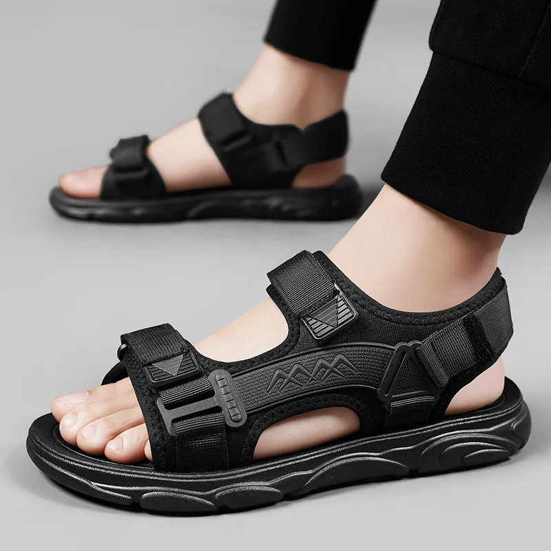 Sandals men's summer wear breathable sports driver cool slippers casual deodorant wear-resistant driving Vietnamese beach shoes