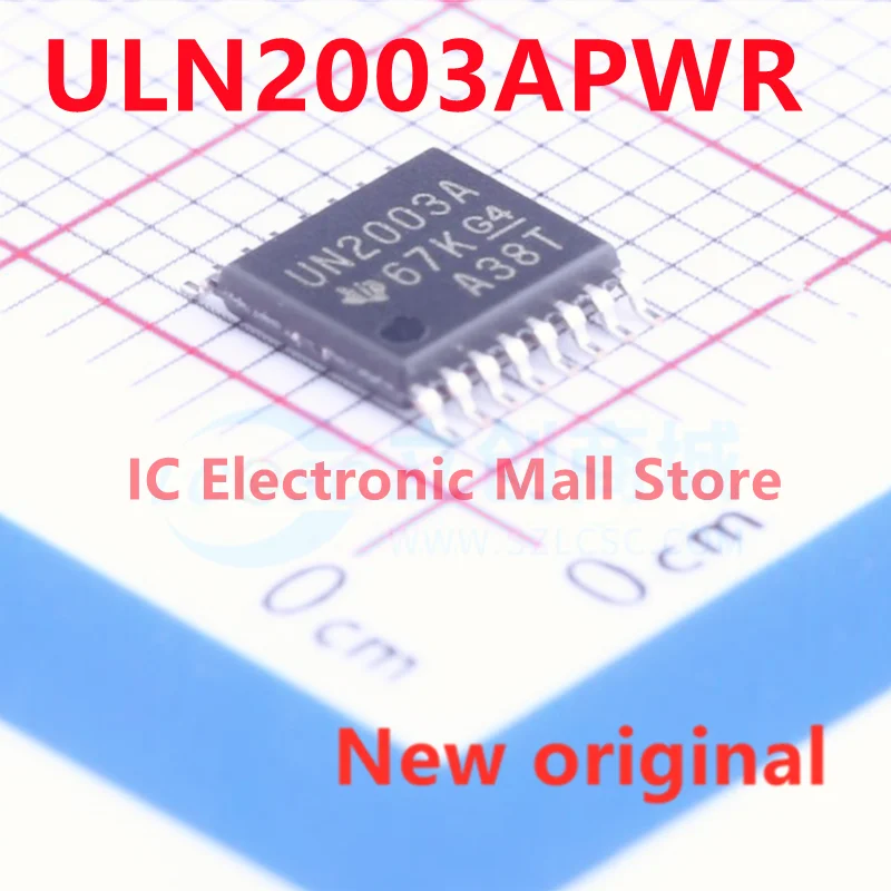 10PCS New original ULN2003APWR ULN2003A TSOP-16 7-channel Darlington transistor array chip