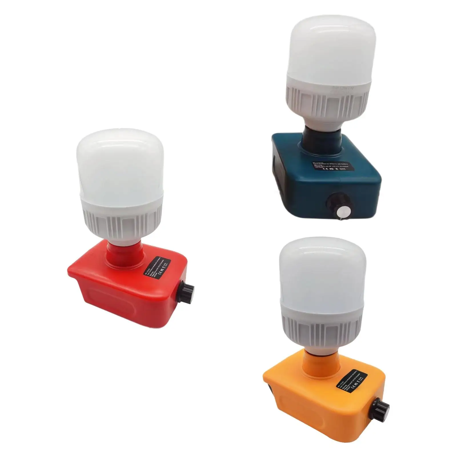 

Work Light with E27 LED Bulb Flashlight Dimming 12W Portable Camping Light for