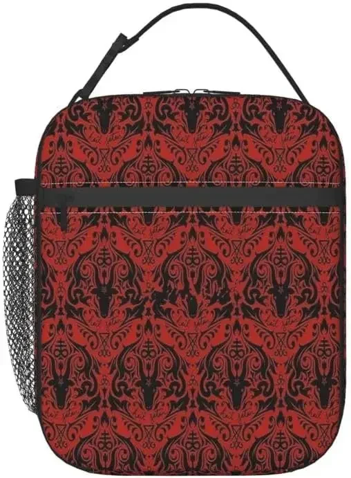 Pentagram Demon Baphomet Leakproof Washable Insulated Anime Lunch Bag Bento Bag Snack Bag Beach Storage Bag Organizer