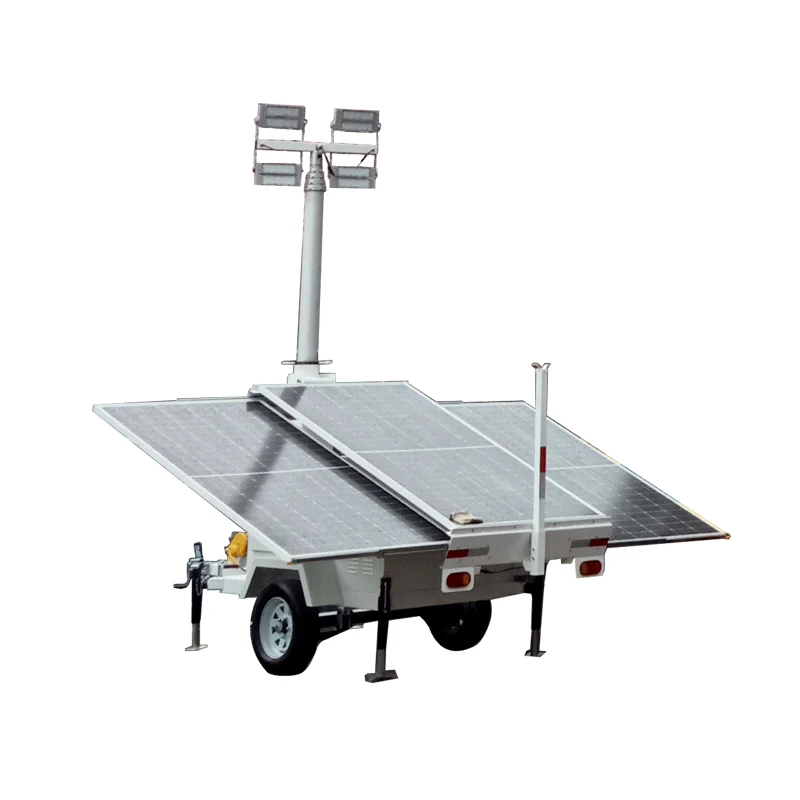 Mobile Light Tower Hydraulic Lifting Telescopic Mast High Lumen LED Lighting Waterproof Dustproof Outdoor Emergency Tower Custom