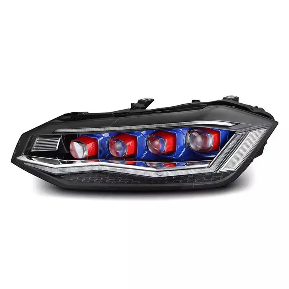 

Автомобильные светодиодные фары в сборе для 19 Volkswagen vw Polo DRL дневные ходовые огни указателя поворота 2 шт.