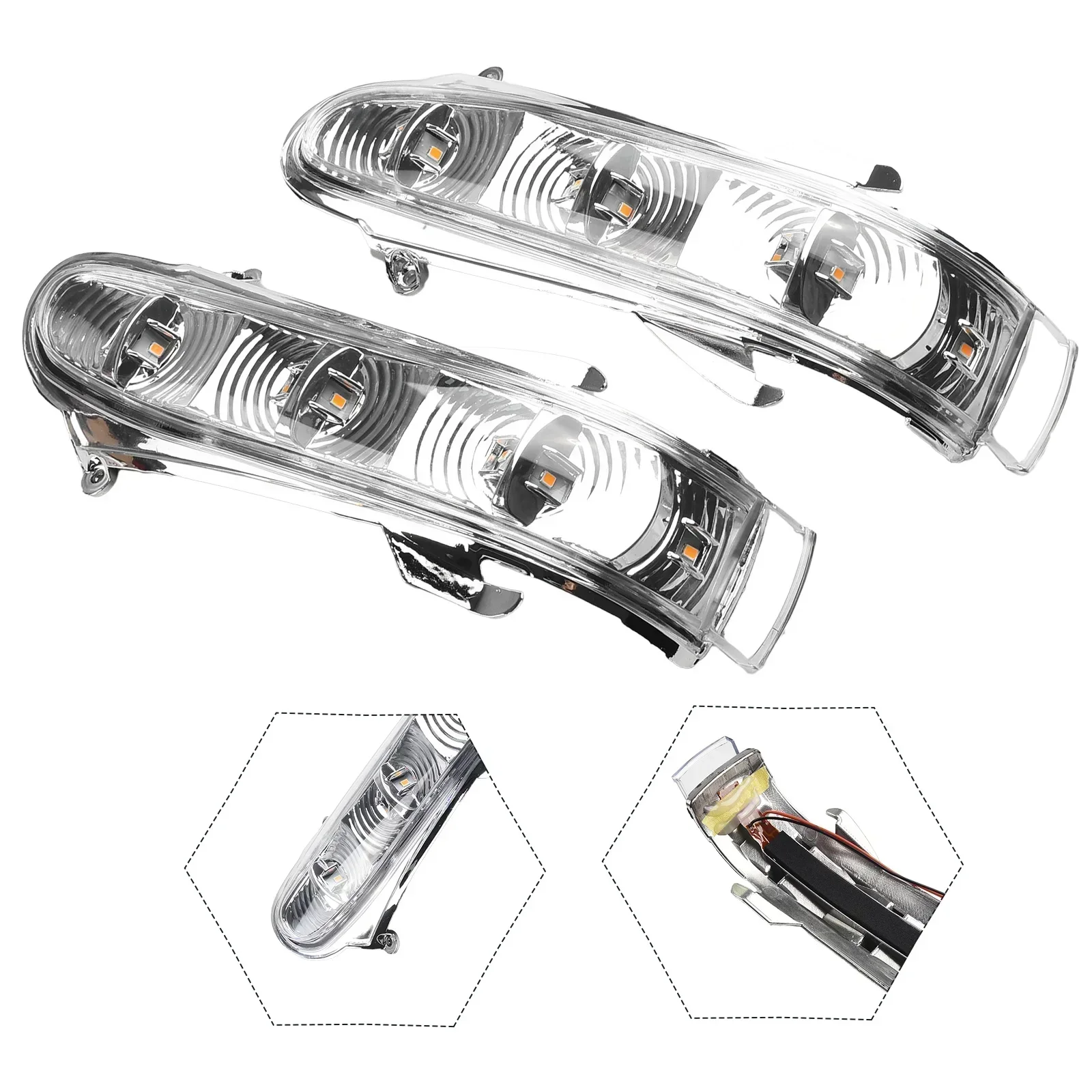 

Turn Lights Dependable Lighting White LED Side Mirror Turn Signal Light For Mercedes For Benz W220 S320 1 Pair