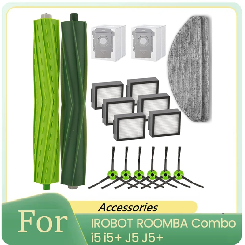 

Запасные части для пылесоса Irobot Roomba Combo I5, I5+, J5, J5+, ролики, боковые щетки, фильтры, мешки для пыли, подушечки для швабры