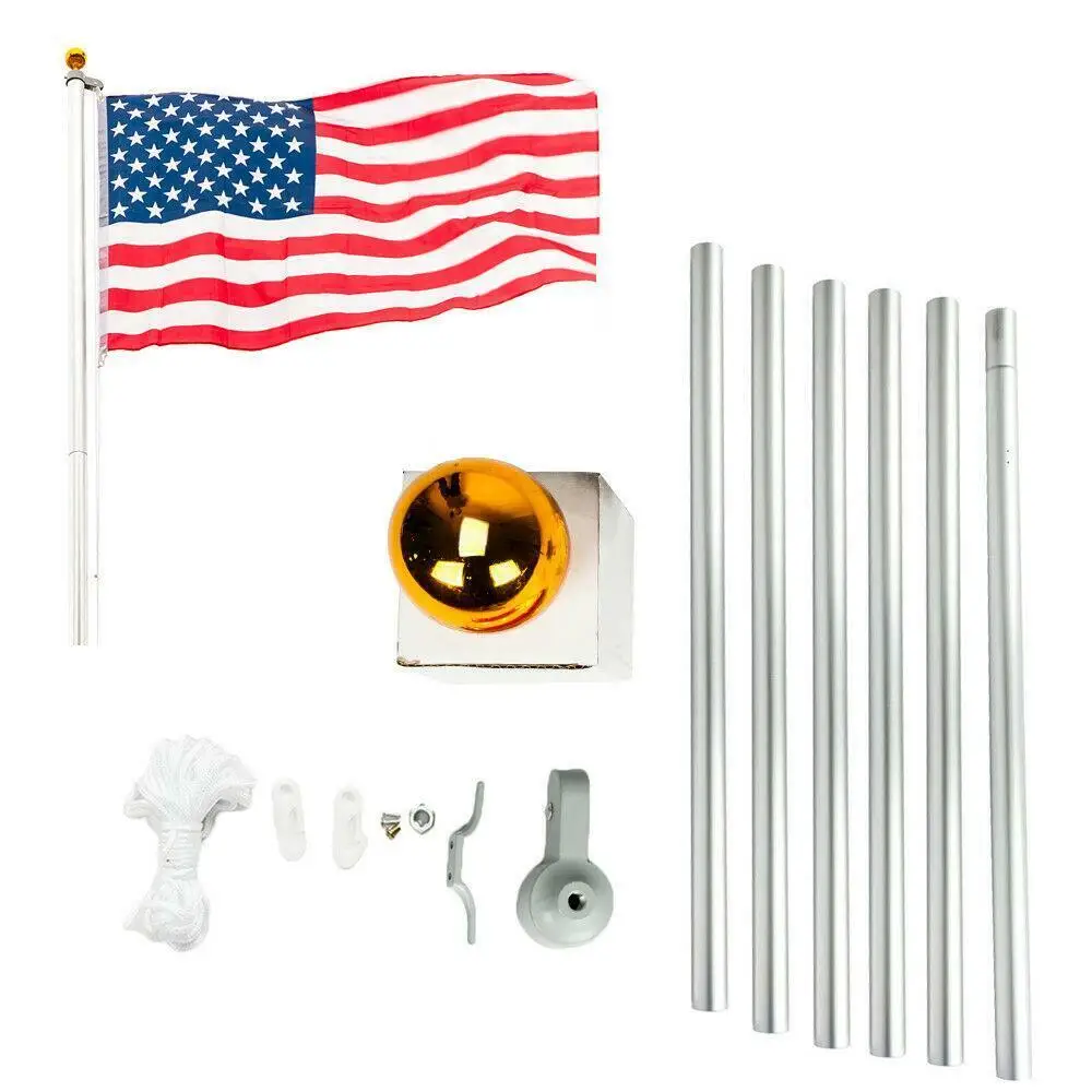 Imagem -06 - Outdoor Alumínio Secional Flagpole Kit 20 Pés