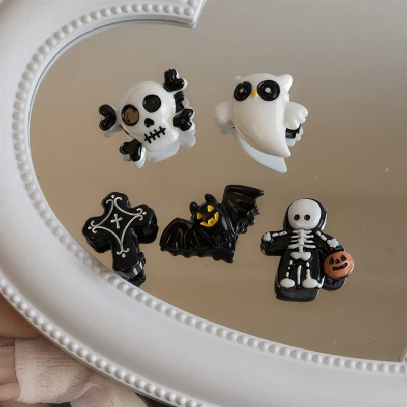 Harajuku Skull Wing Hair Pin Teens Halloween Ponytail Hair Clip