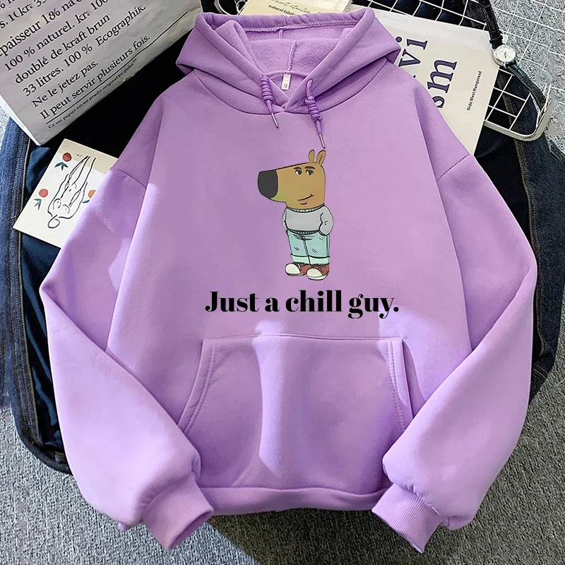 Just a Chill Guy Meme Print Funny Hoodie Men Women Vintage Harajuku Fashion Sweatshirt Casual Pullover Oversized Hoodies Clothes