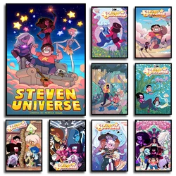 Hot Anime TV Show S-Steven U-Universe Poster and Prints Canvas Painting Wall Art Picture for Living Bedroom Home Decoration Gift