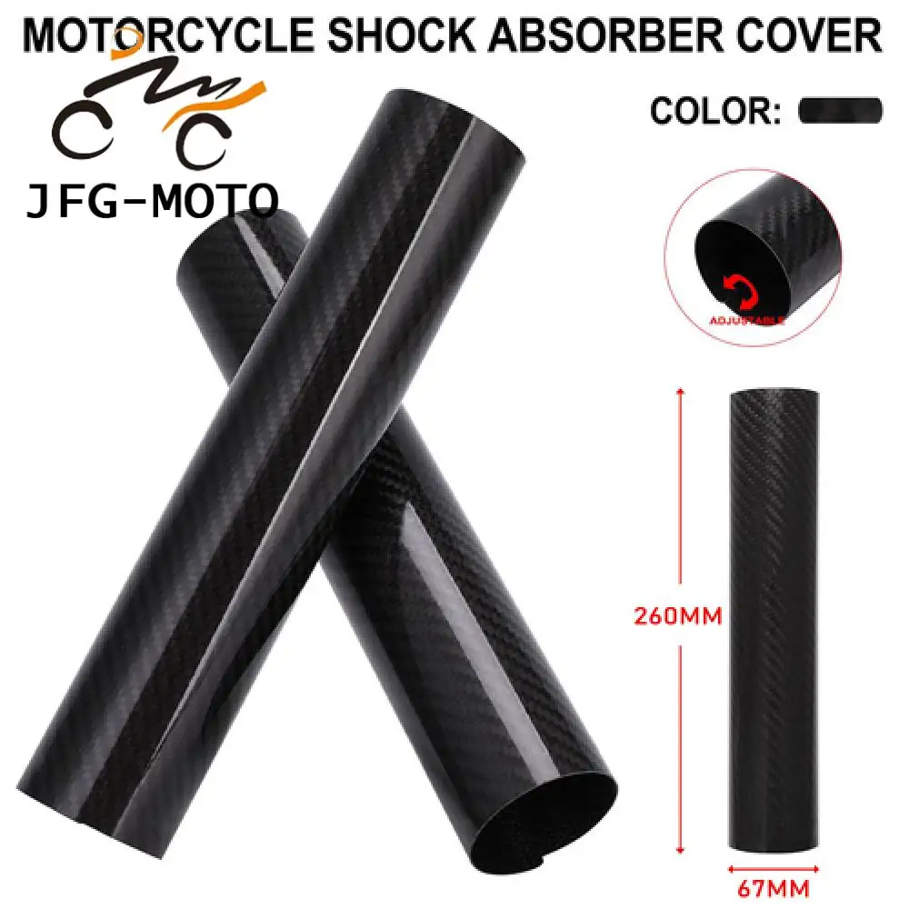 

Motorcycles Universal 260mm Front Fork Shock Guard Carbon Fiber Fork Shock Cover Adjustable For KTM BMW YAMAHA HONDA Street Bike