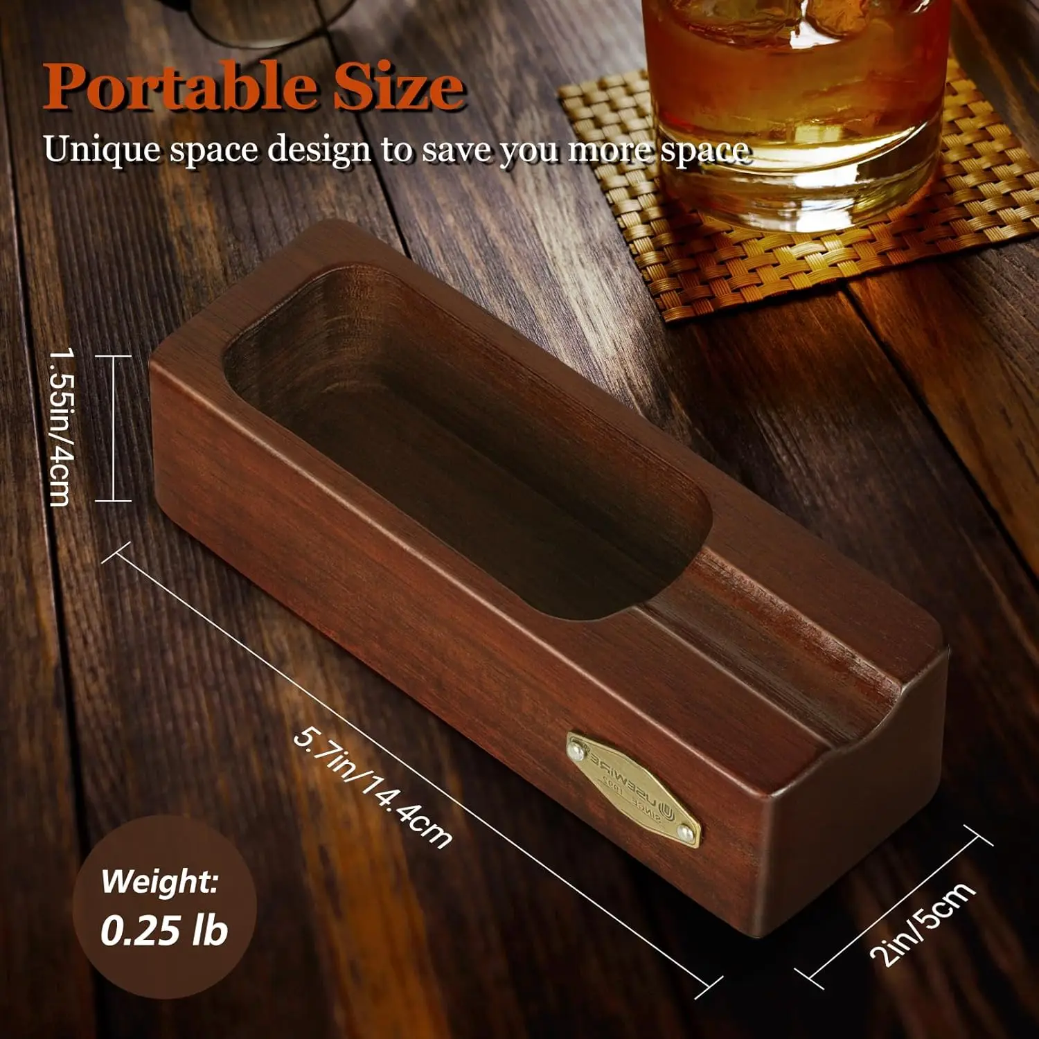 Ashtrays, Wooden Ashtray, Cigar Ashtrays, outdoor and Home Office Decoration Useful Ashtray, Smoking Lover's Gift