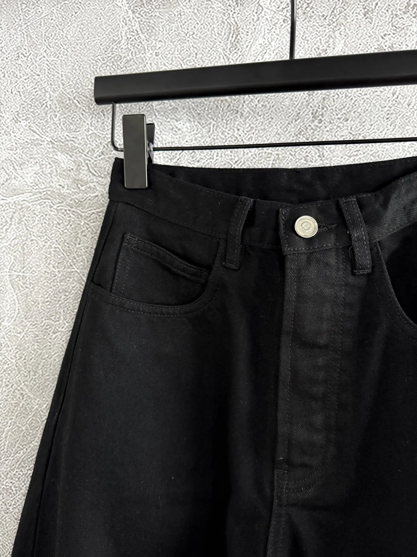 Dameskleding Katoen Zwart Machete Jeans Broek 2025, hoge kwaliteit