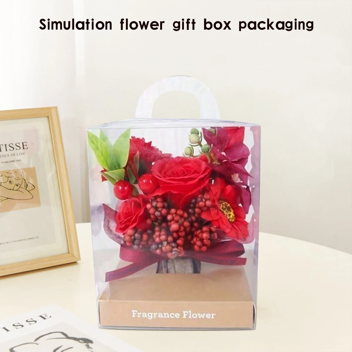 

Simulated Flower Mini Gift Box Handheld Birthday Gift Table Decoration Multiple Colors Available Creative Eternal Flower Soap