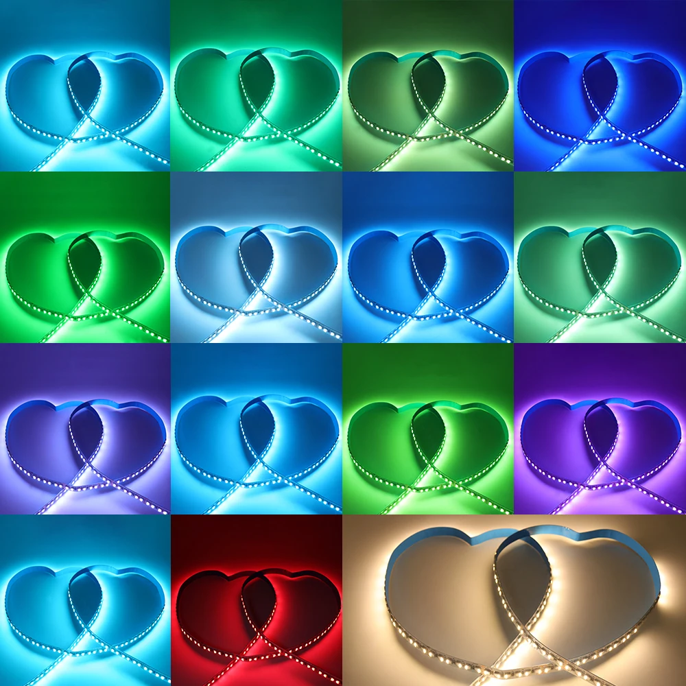 12V 24V RGBW RGBWW RGB CCT LED Strip Light Tape 4 5 Colors In 1 Chip SMD 5050 60 108 120Leds/M 5M TV BackLight Flexible Ribbon