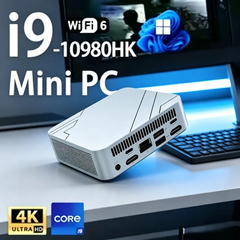 Core i9 10980HK 16GB RAM 1TB 2TB SSD WIFI 6 BT5.2 4K HD Mini Gaming Office Study Pc 2026 Mini PC Portable Slim New