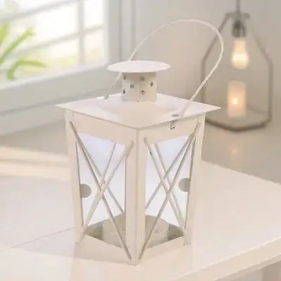 

Vintage Iron Lantern Decorative Iron Lantern Tealight Holder Retro Style Home Garden Party Christmas Lighting