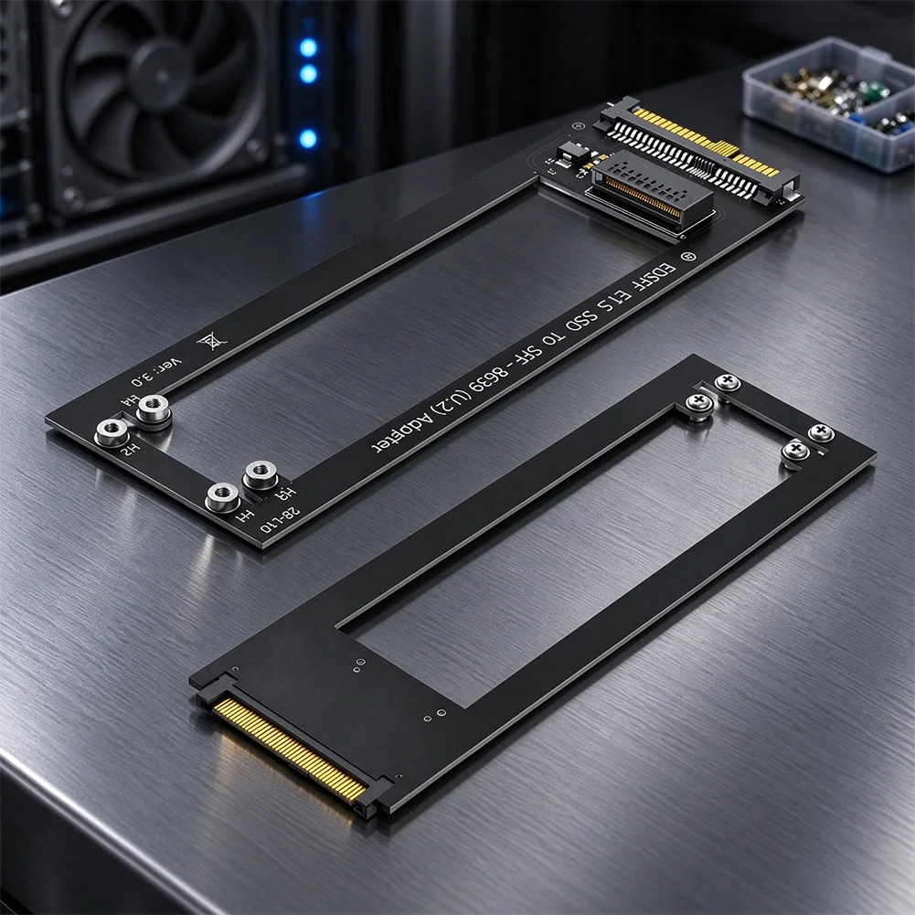 EDSFF E1.S to U.2 SFF8639 Adapter Card for PCIe 4.0 Hosts Supporting For NVMe Storage Protocols and Mechanical Standards