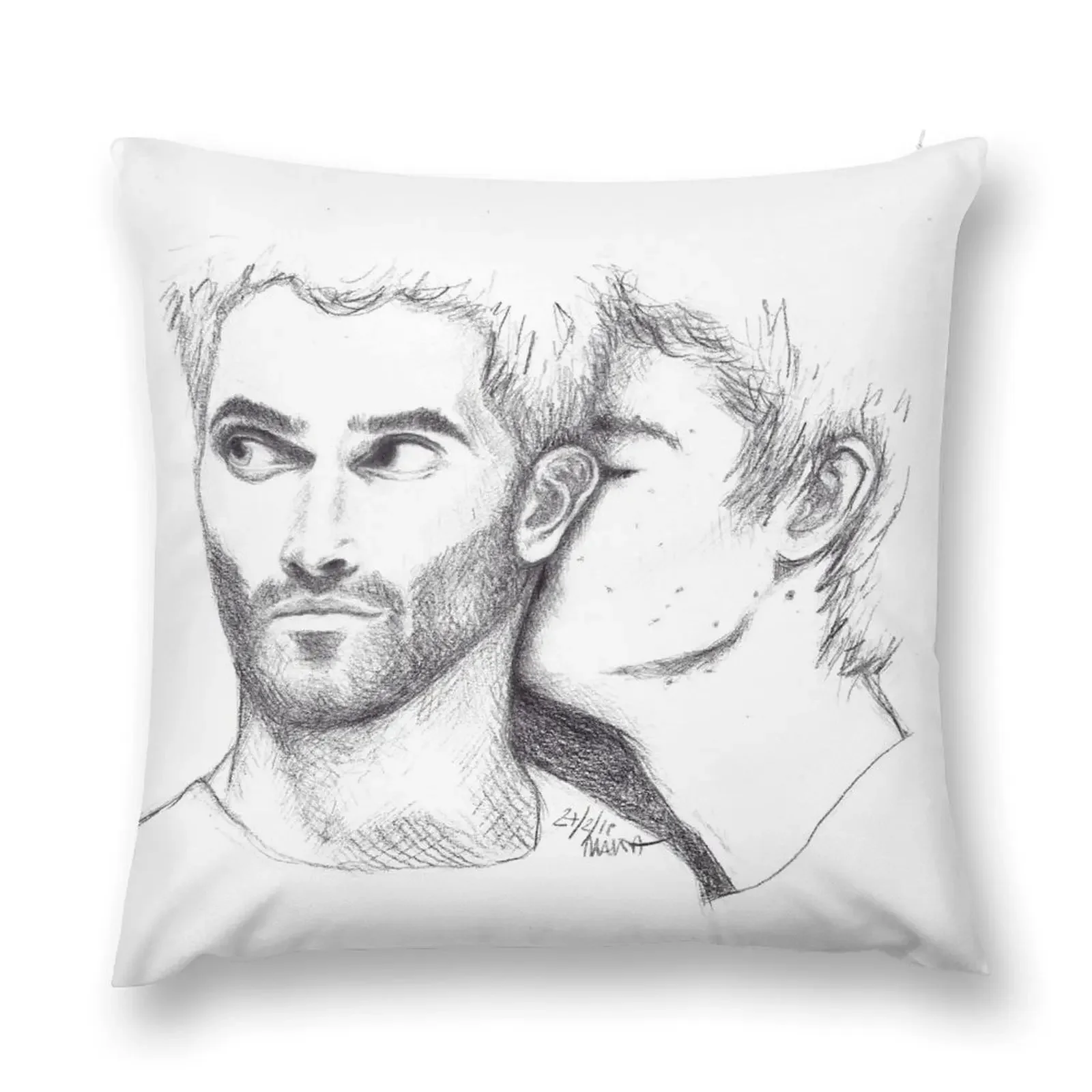 

Nuzzling Throw Pillow Sitting Cushion pillow cover christmas pillow