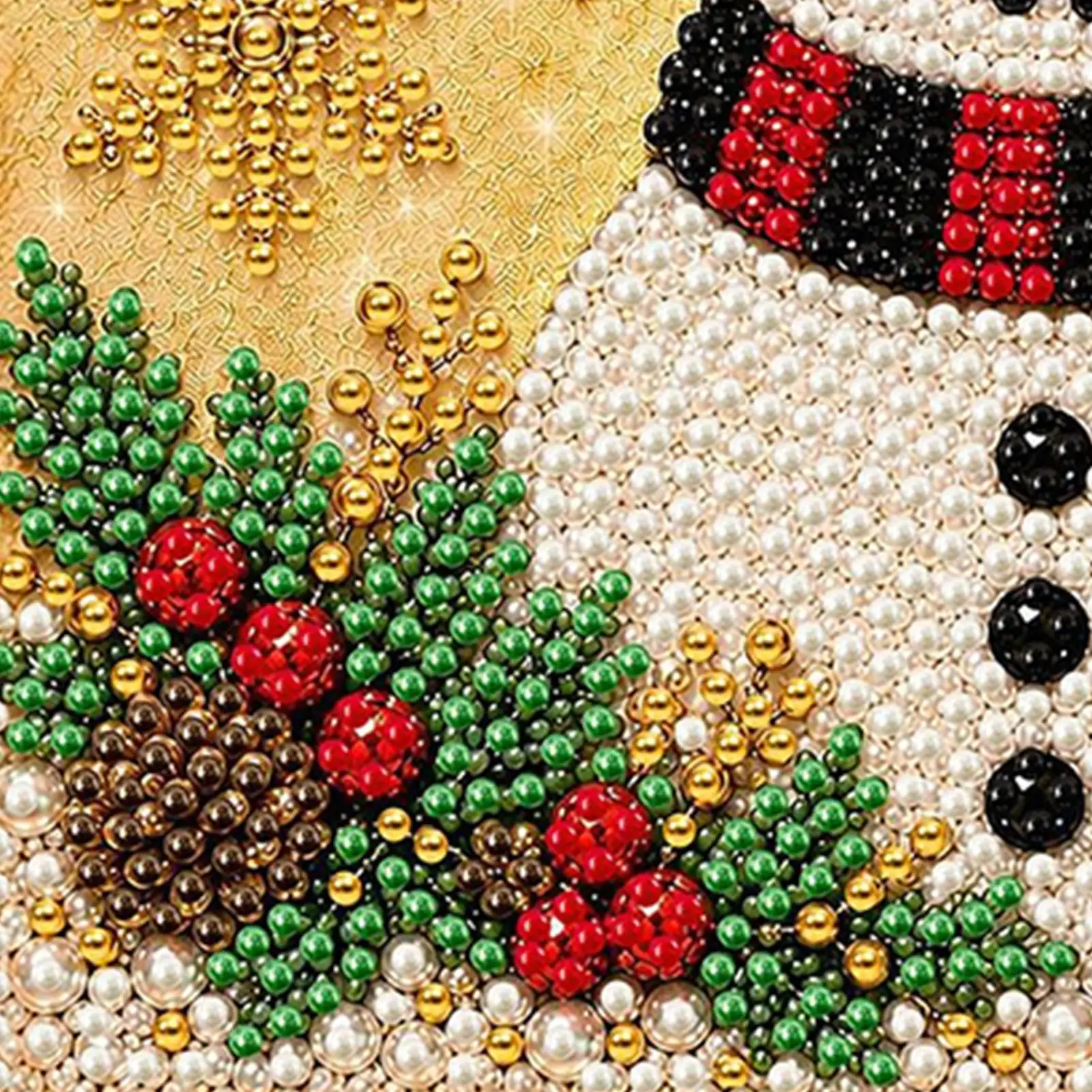 Pearl Art Kit Christmas Handmade Craft Seasonal Wall Paintings Pearl Rhinestone Painting Set For Professionals Women Men Adults