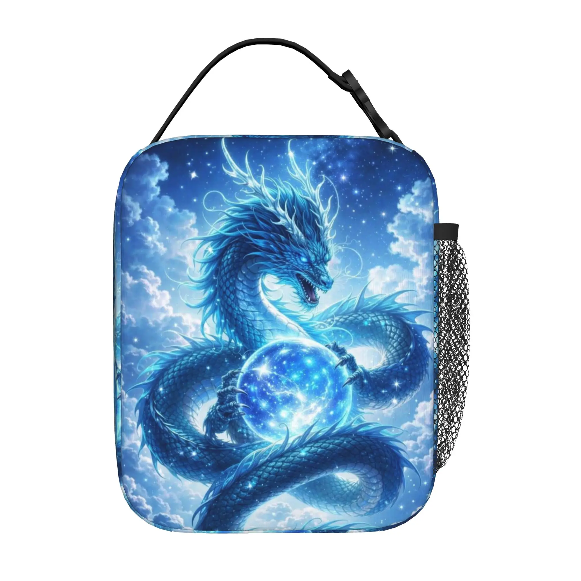 Back to school season  Storage Bag Sky Cloud Cyan Celestial Dragon Illustration Kawaii Casual Daily Lightweight Lunch Bag