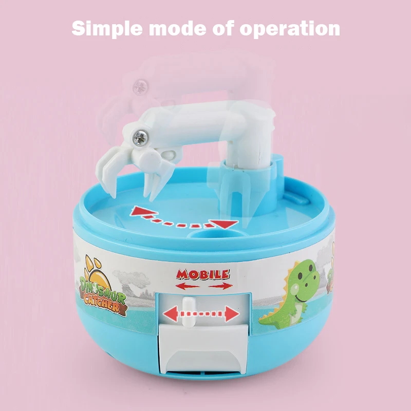 Capsule Machine Kids Mini Dinosaur Catcher Interactive Toys Mini Claw Machine Children Toddler Catching Grabbing Capsule Machine