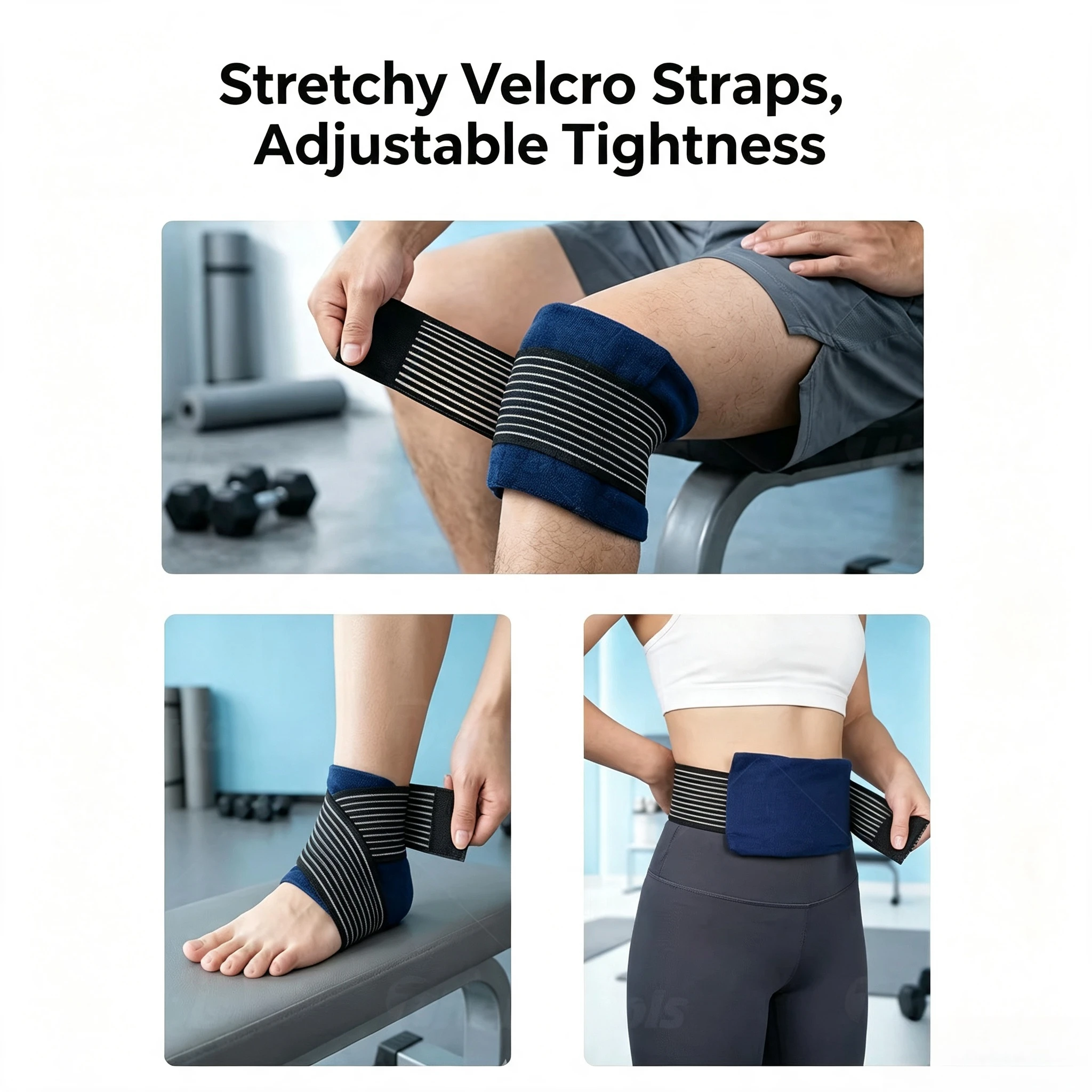 Reusable Ice Pack for Knee, Ankle & Joint Swelling, Cold/Hot Therapy Wrap for Sports Injuries, Sprains & Post-Surgery Recovery