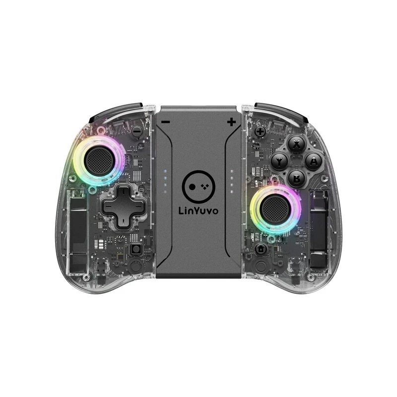 Linyuvo Ks42 Meteor Light Wireless Joy-Pad With 8 Color Rgb Lights For Switch/Lite/Oled, With Programmable,,Turbo & Vibration